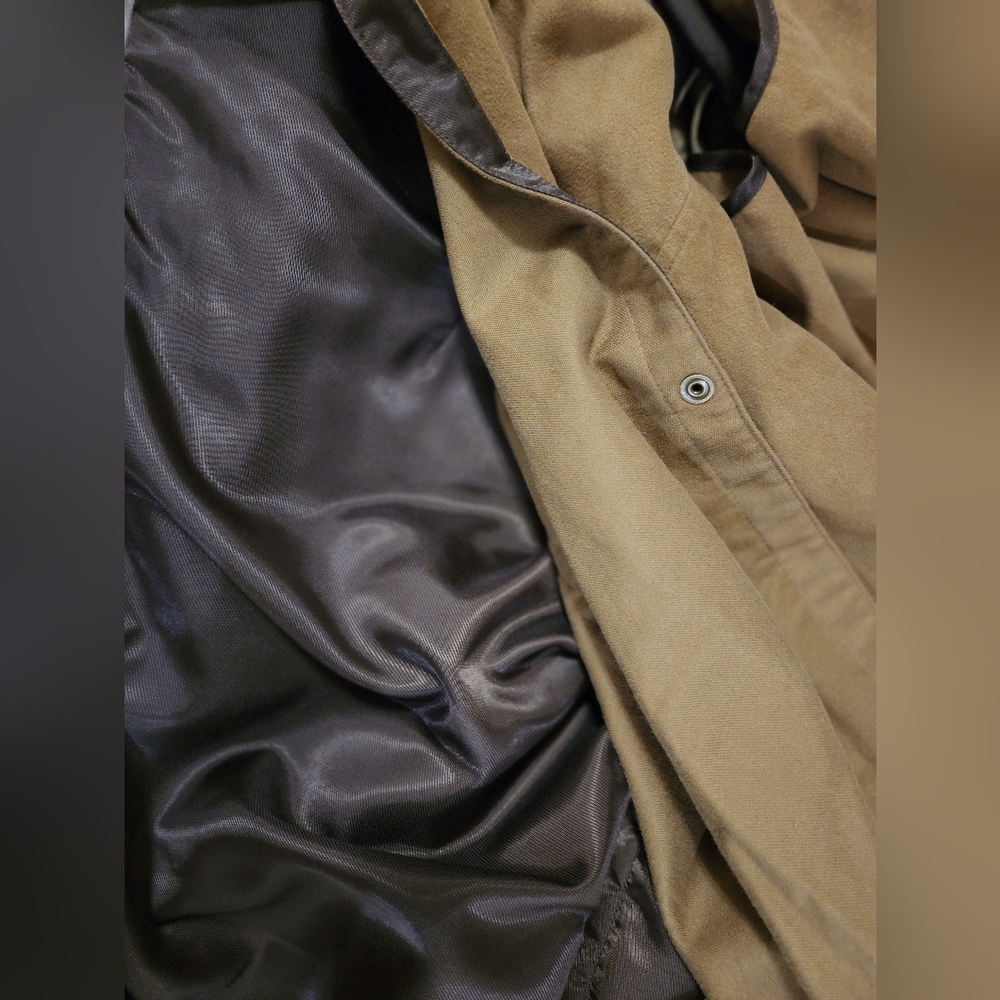 Men's Coach Khaki Tan Trench Coat Utility Jacket - Picture 17 of 17